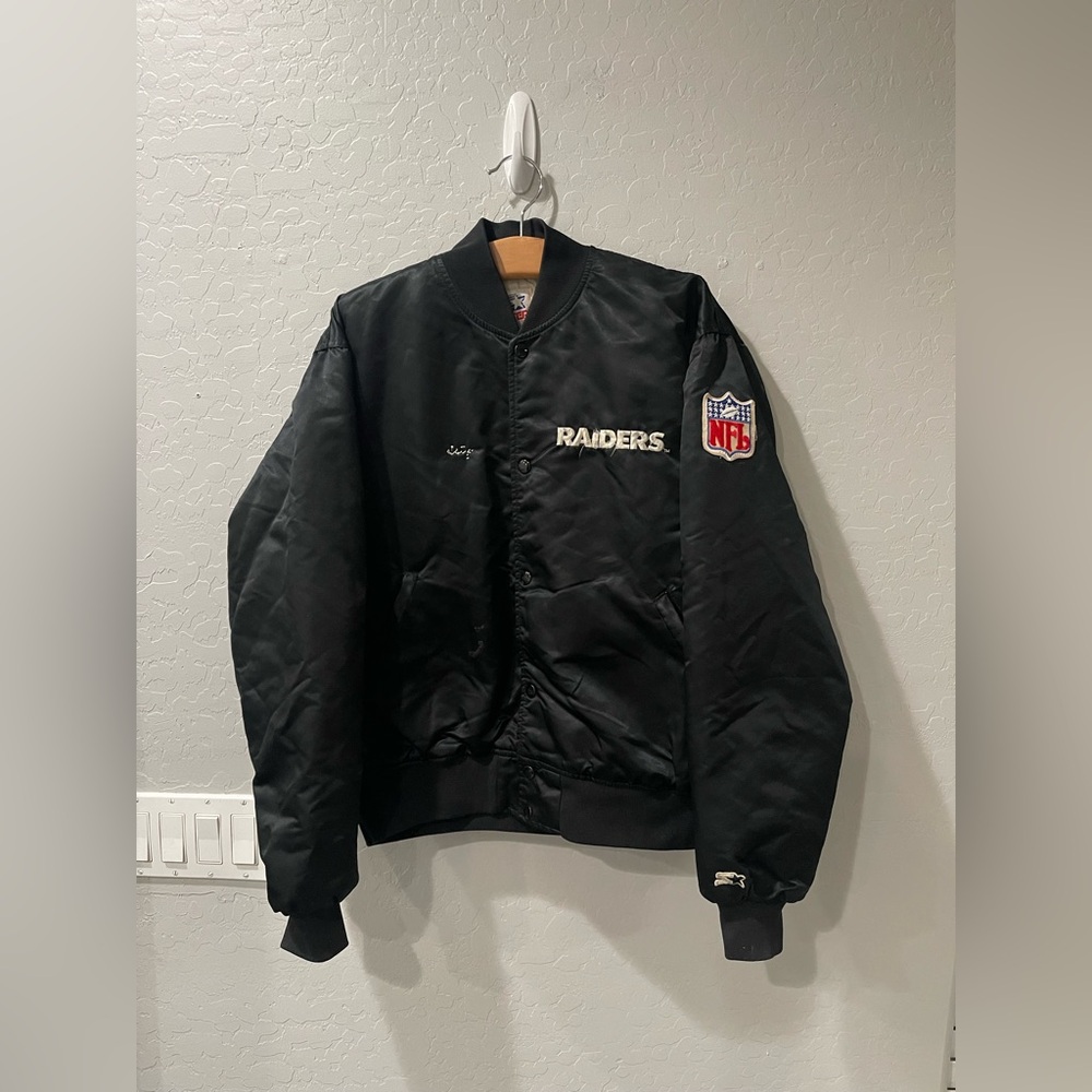 Vintage‎ STARTER Los Angeles Raiders Satin Jacket Size Medium